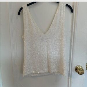 Generation Love White Sequin Tank Top